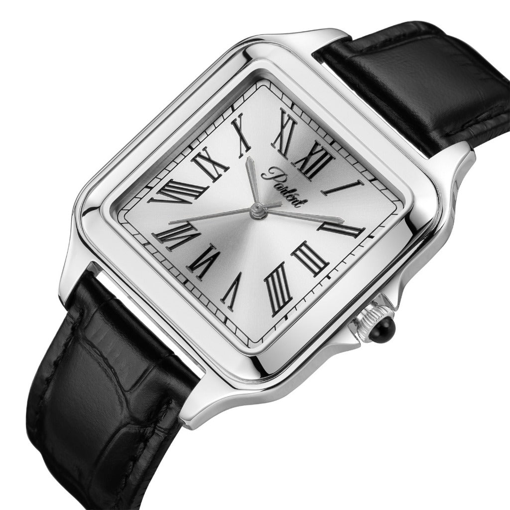 Parlent Quadra - Jam Tangan Pria 36mm & 26mm, Miyota Japan Quartz Movement, Waterproof 3ATM (30M), Stainless Steel