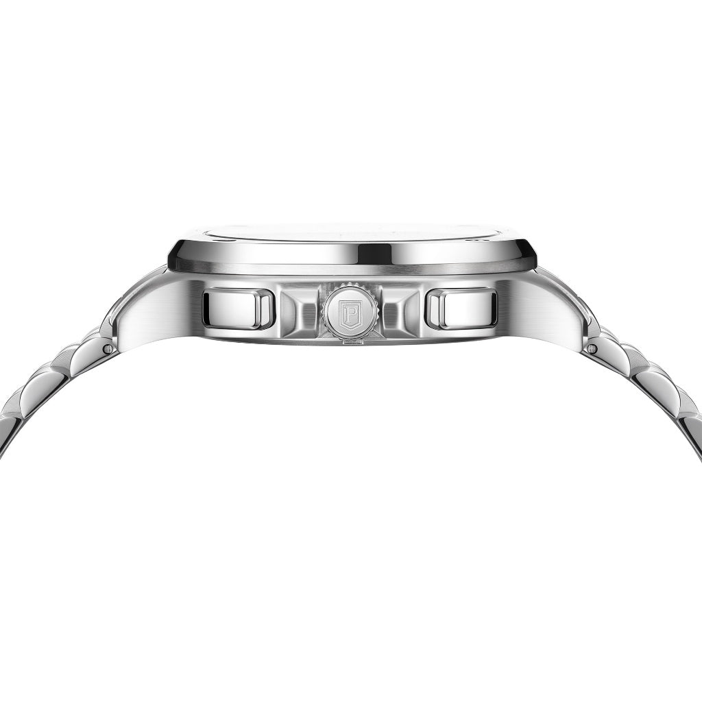 Parlent Sentinel - Jam Tangan Pria 42mm, Seiko Japan VD53 Quartz Movement, Waterproof 5ATM (50M), Stainless Steel