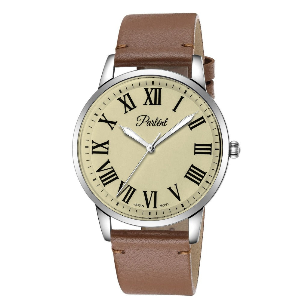 Parlent Rome - Jam Tangan Pria 40mm, Miyota Japan Quartz Movement, Waterproof 3ATM (30M), Stainless Steel