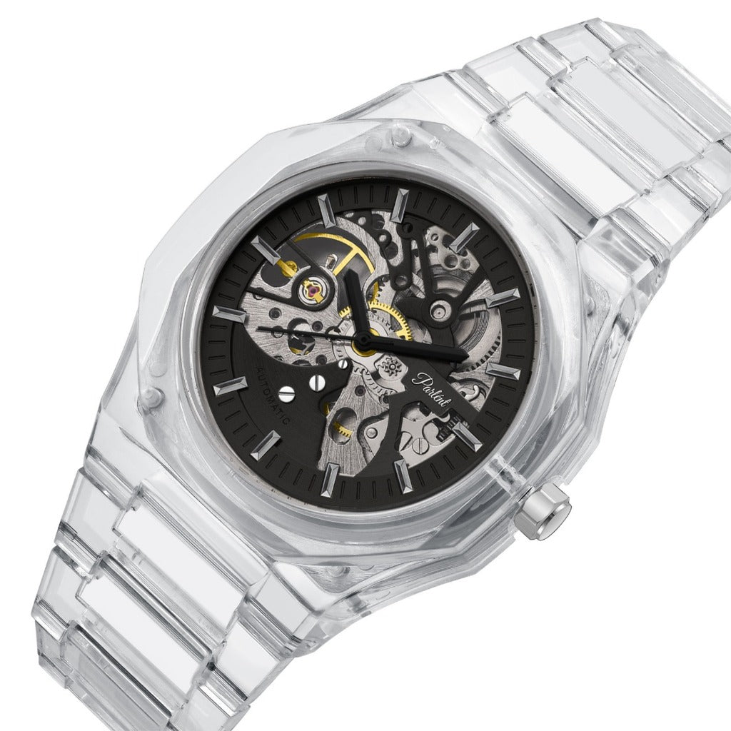 Parlent Palladium Lite Glacier - Jam Tangan Pria 40mm, Automatic Movement, Waterproof 3ATM (30M), Polycarbonate