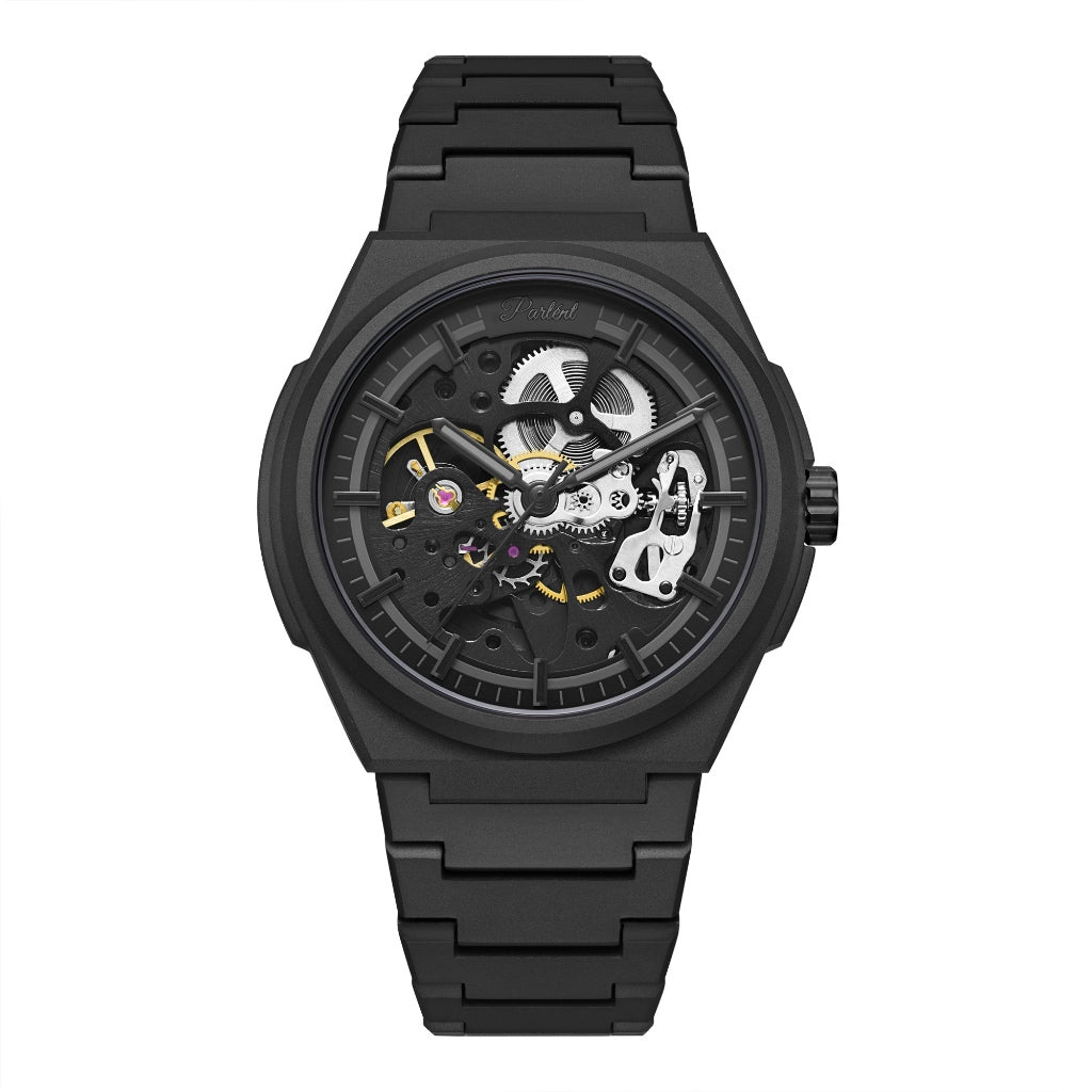 Parlent Stellar Automatic - Jam Tangan Pria 42mm, Automatic Movement, Waterproof 5ATM (50M), Stainless Steel