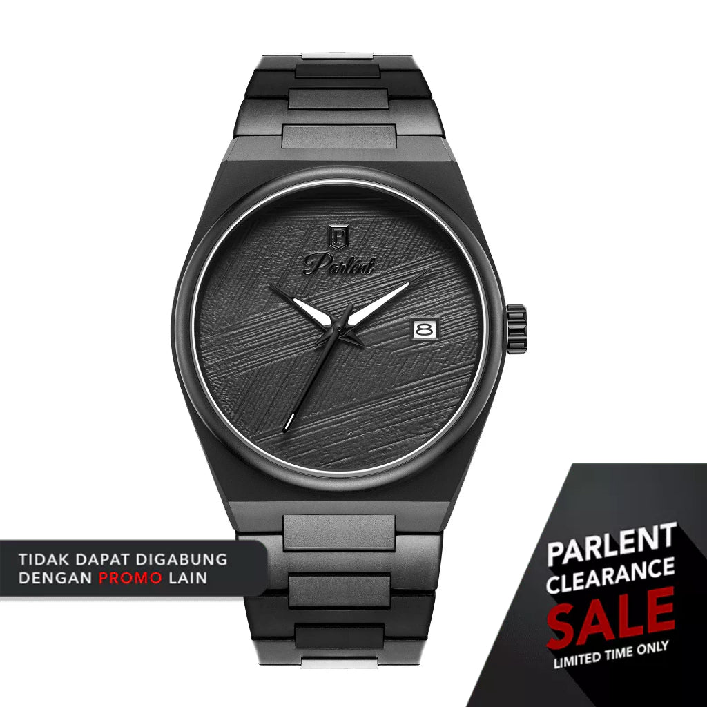 Parlent Sigma Graphite - Men's Watch 40mm, Japan Quartz Movement, Waterproof 5ATM (50M), Stainless Steel