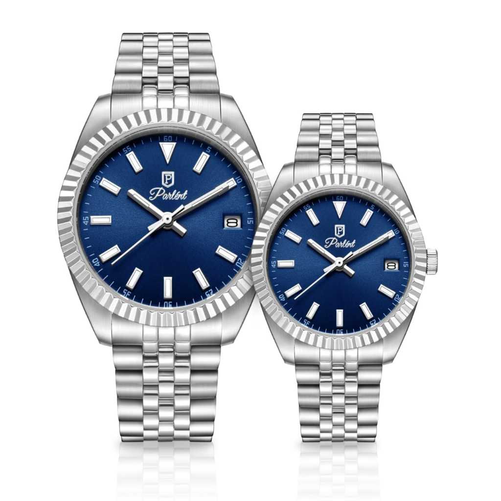 Parlent Couple Imperial & Imperial Femme - Couple Watch 40mm & 33mm, Japan Quartz Movement, Waterproof 5ATM (50M), Stainless Steel