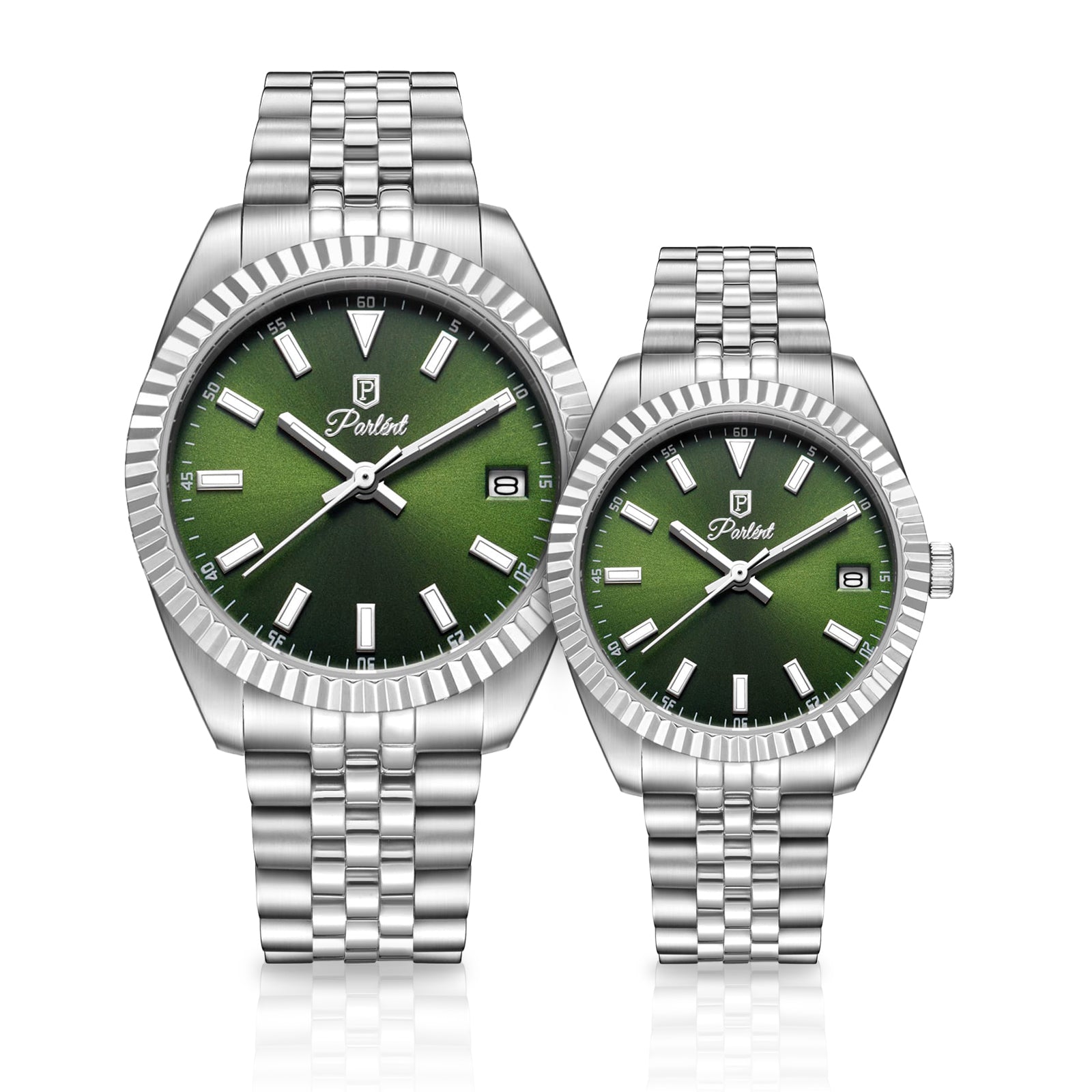 Parlent Couple Imperial & Imperial Femme - Couple Watch 40mm & 33mm, Japan Quartz Movement, Waterproof 5ATM (50M), Stainless Steel