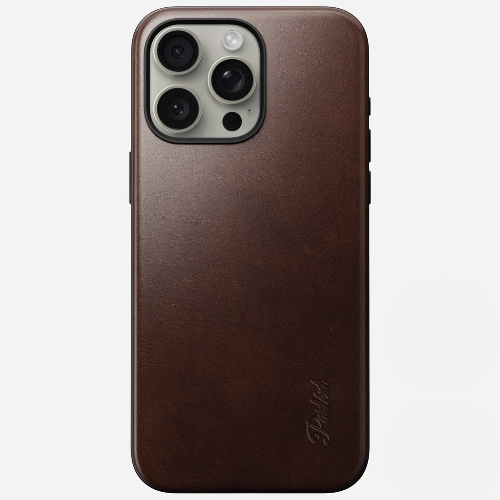 Parlent iPhone Case – Full Grain Leather Patina, MagSafe, Camera Control button