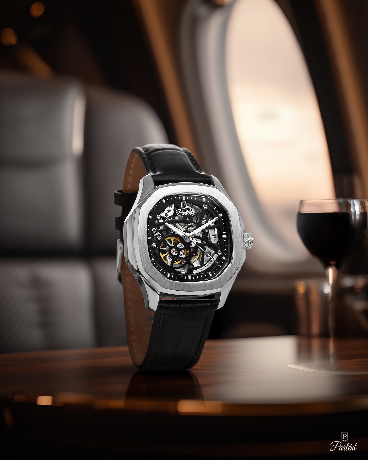⁠Parlent Gallant Prime - Jam Tangan Pria 42mm, Seagull ST1646 Automatic Movement, Waterproof 5ATM (50M), Stainless Steel
