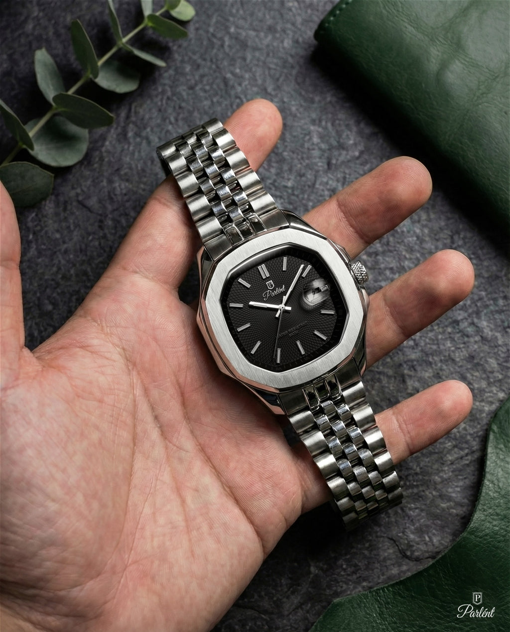 Parlent Gallant Terra - Jam Tangan Pria 42mm, Miyota Japan Quartz Movement, Waterproof 5ATM (50M), Stainless Steel
