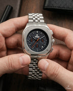 Parlent Sentinel - Jam Tangan Pria 42mm, Seiko Japan VD53 Quartz Movement, Waterproof 5ATM (50M), Stainless Steel