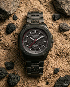 Parlent Prestige Asphalt - Jam Tangan Pria 42mm, Seiko NH70 Skeleton Automatic Movement, Waterproof 10ATM (100M), Stainless Steel