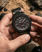 Parlent Prestige Asphalt - Jam Tangan Pria 42mm, Seiko NH70 Skeleton Automatic Movement, Waterproof 10ATM (100M), Stainless Steel