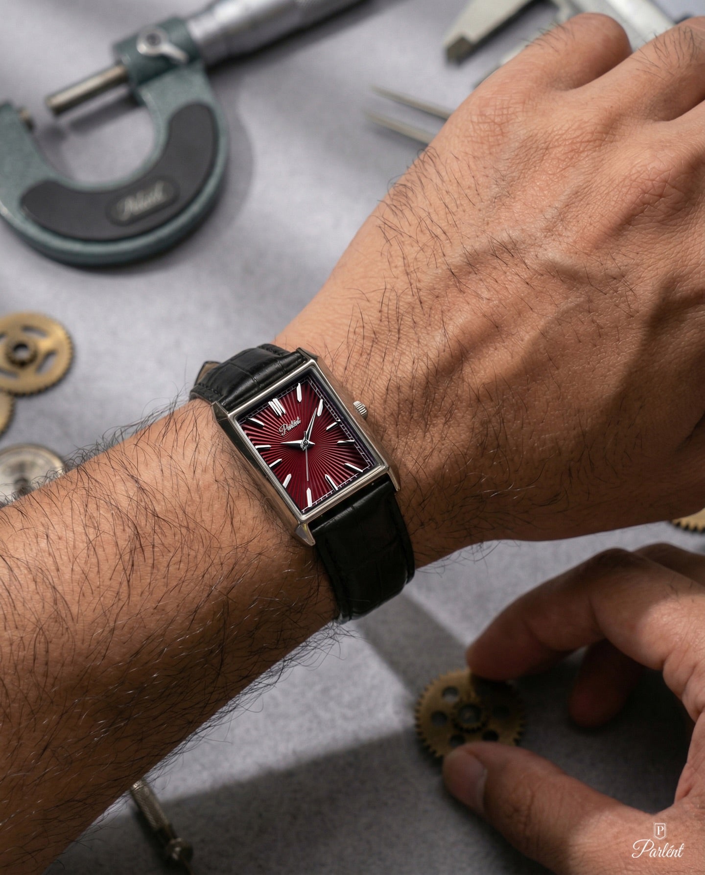 Parlent Prism - Jam Tangan Pria 25mm x 34mm, Miyota Japan Quartz Movement, Waterproof 3ATM (30M), Stainless Steel