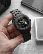 Parlent Gallant Phantom Steel - Jam Tangan Pria 42mm, Automatic Movement, Waterproof 5ATM (50M), Stainless Steel