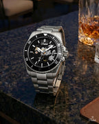 Parlent Crown Automatic - Jam Tangan Pria 40mm, Automatic Movement, Waterproof 5ATM (50M), Stainless Steel